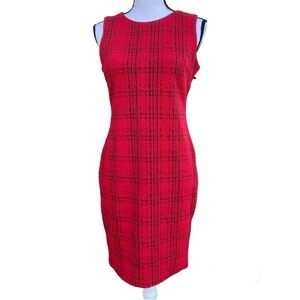Calvin Klein Plaid Sheath Dress Size 8P New